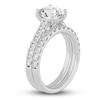 Thumbnail Image 1 of Lab-Created Diamond Bridal Set 3 ct tw Round 14K White Gold