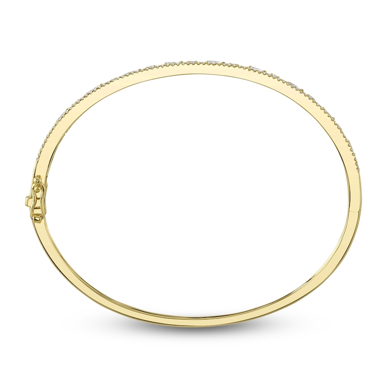 Main Image 3 of Shy Creation Diamond Bangle Bracelet 7/8 ct tw Round/Pear 14K Yellow Gold SC55025103ZS