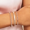 Thumbnail Image 4 of Shy Creation Diamond Bangle Bracelet 7/8 ct tw Round/Pear 14K Yellow Gold SC55025103ZS