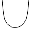 Thumbnail Image 1 of Men's Black Diamond Tennis Necklace 5 ct tw Round 10K White Gold 22"