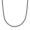 Thumbnail Image 2 of Men's Black Diamond Tennis Necklace 5 ct tw Round 10K White Gold 22"