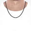 Thumbnail Image 3 of Men's Black Diamond Tennis Necklace 5 ct tw Round 10K White Gold 22"