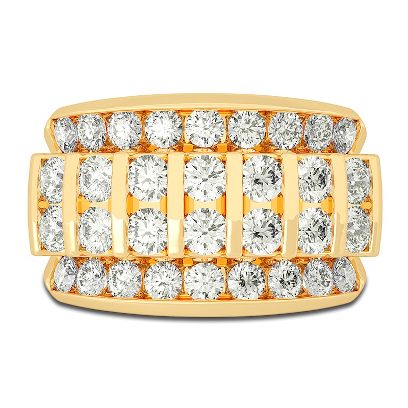 Main Image 3 of Certified Men's Lab-Grown Diamond Ring 5 ct tw Round 14K Yellow Gold