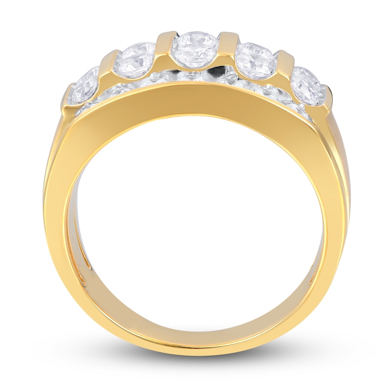 Main Image 3 of Men's Diamond Anniversary Ring 2 ct tw Round 14K Yellow Gold