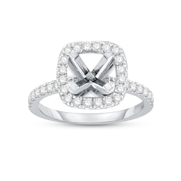 Diamond Ring Setting 5/8 ct tw Round 14K White Gold