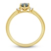 Thumbnail Image 1 of Montana Blue Round-Cut Natural Sapphire Ring 1/15 ct tw Diamonds 14K Yellow Gold