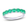 Thumbnail Image 1 of Natural Emerald Ring 14K White Gold