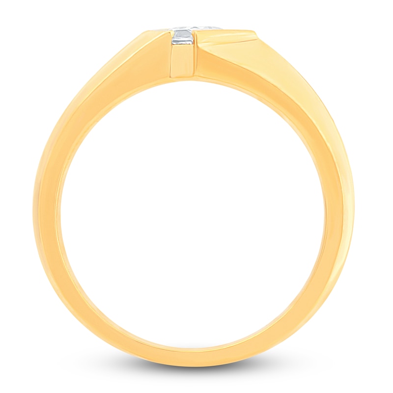 Main Image 3 of Diamond Solitaire Engagement Ring 1/2 ct tw Princess 14K Yellow Gold (I/SI2)