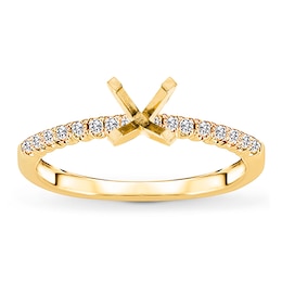 Diamond Engagement Ring Setting 1/6 ct tw Round 14K Yellow Gold