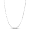 Thumbnail Image 1 of Solid Figaro Chain Necklace 14K White Gold 24" 3.0mm