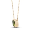 Thumbnail Image 1 of Natural Peridot Necklace 1/20 ct tw Diamonds 14K Yellow Gold 18"