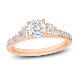 Diamond Engagement Ring 1-1/8 ct tw Round 14K Rose Gold