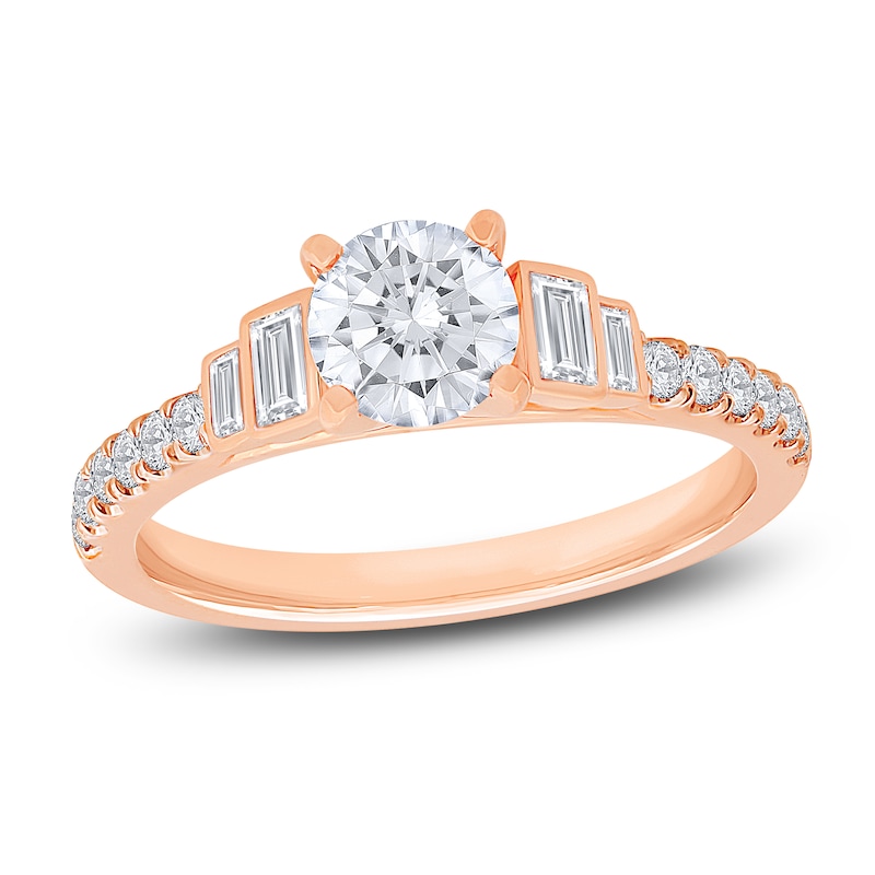 Main Image 1 of Diamond Engagement Ring 1-1/8 ct tw Round 14K Rose Gold
