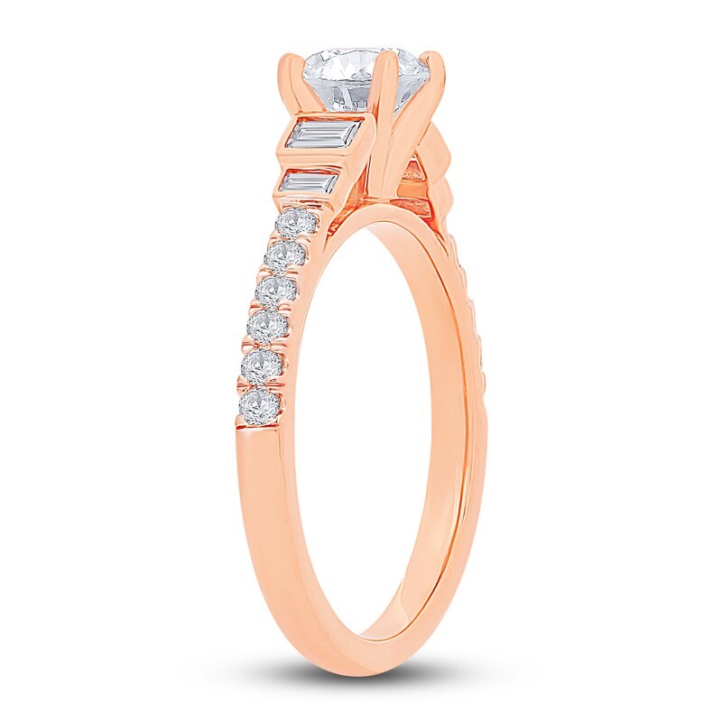 Main Image 2 of Diamond Engagement Ring 1-1/8 ct tw Round 14K Rose Gold