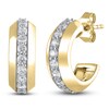 Thumbnail Image 1 of Diamond Hoop Earrings 3/4 ct tw Round 14K Yellow Gold