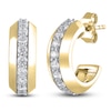 Thumbnail Image 2 of Diamond Hoop Earrings 3/4 ct tw Round 14K Yellow Gold