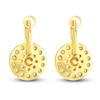 Thumbnail Image 1 of Crivelli Diamond Disk Earrings 1-3/4 ct tw Round 18K Yellow Gold