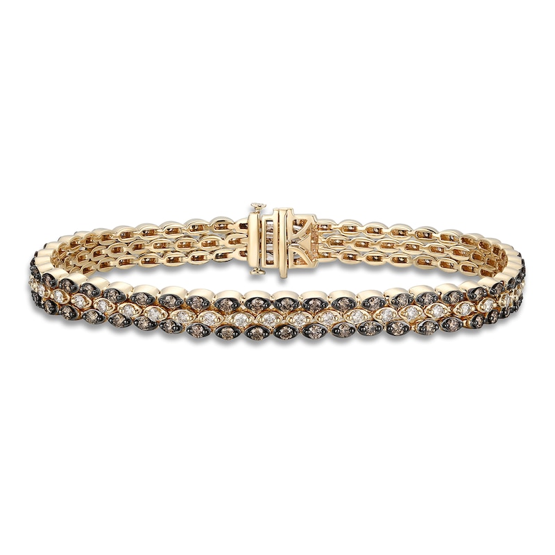 Main Image 1 of Le Vian Diamond Tennis Bracelet 3-5/8 ct tw Round 14K Honey Gold 7"