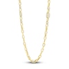 Thumbnail Image 2 of Crivelli Diamond Link Necklace 11-3/4 ct tw Round 18K Yellow Gold 30"