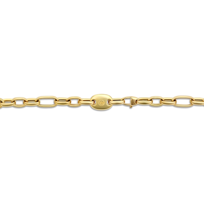 Crivelli Diamond Link Necklace 11-3/4 ct tw Round 18K Yellow Gold 30"