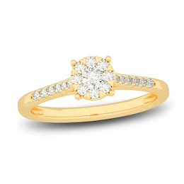 Diamond Promise Ring 1/3 ct tw Round 14K Yellow Gold