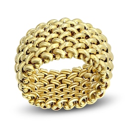 LUXE by Italia D'Oro Riso Ring 18K Yellow Gold 14.0mm