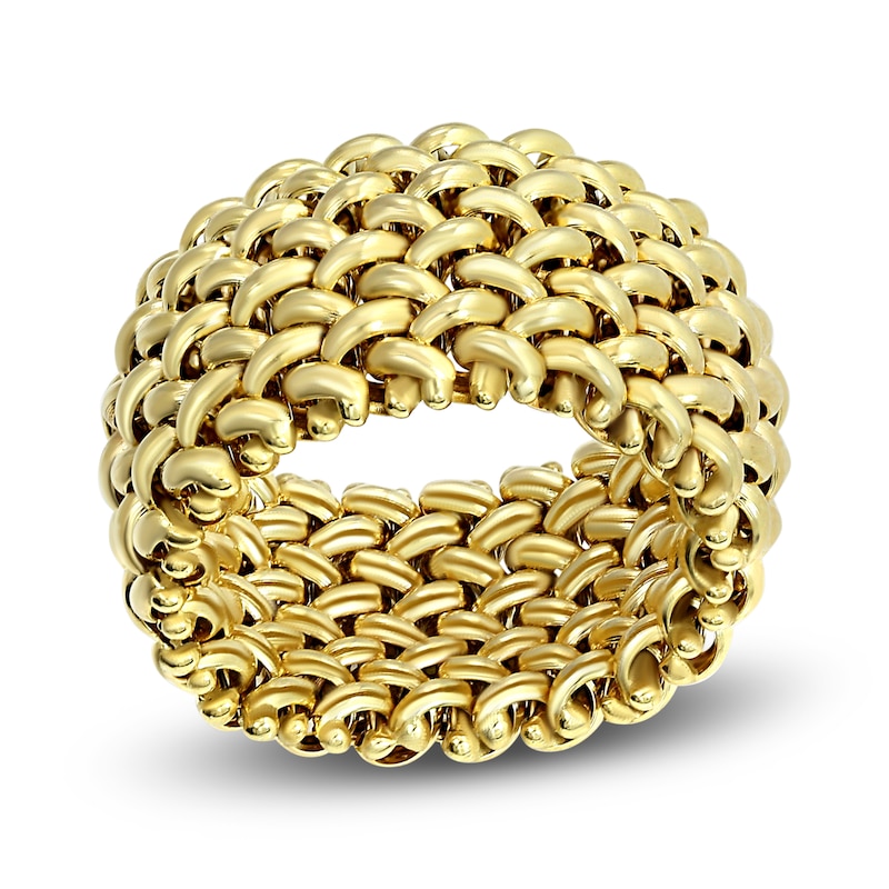 LUXE by Italia D'Oro Riso Ring 18K Yellow Gold 14.0mm