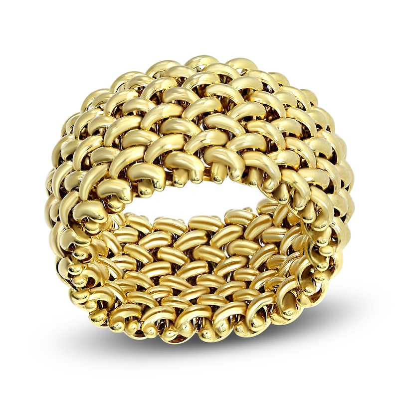 Main Image 1 of LUXE by Italia D'Oro Riso Ring 18K Yellow Gold 14.0mm