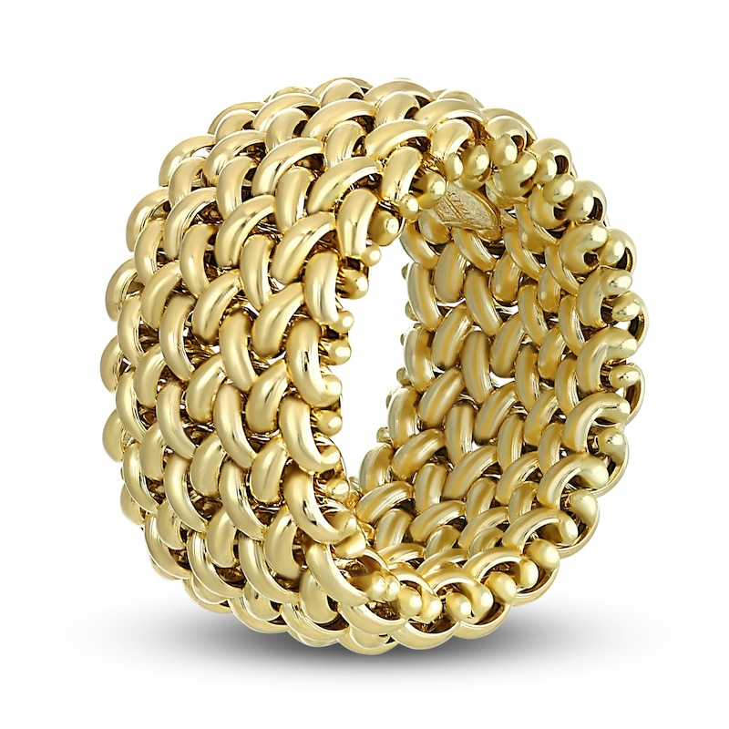 LUXE by Italia D'Oro Riso Ring 18K Yellow Gold 14.0mm