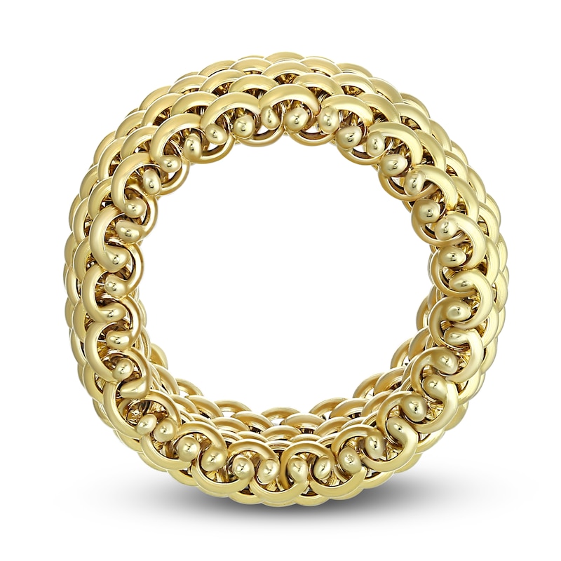LUXE by Italia D'Oro Riso Ring 18K Yellow Gold 14.0mm