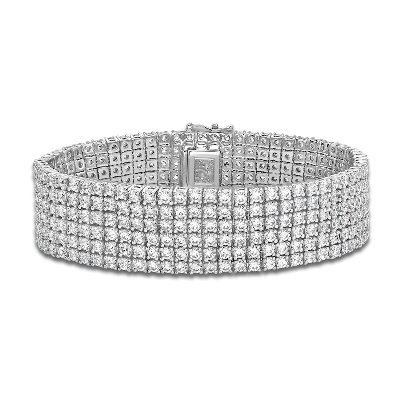 Diamond 6-Row Bracelet 20 ct tw 14K White Gold