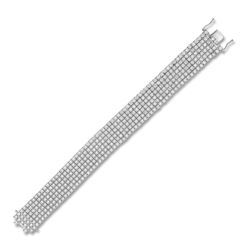 Diamond 6-Row Bracelet 20 ct tw 14K White Gold