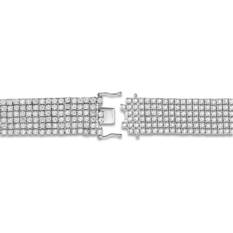 Diamond 6-Row Bracelet 20 ct tw 14K White Gold