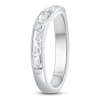 Thumbnail Image 2 of Contour Wedding Band Round Diamond Accents 14K White Gold