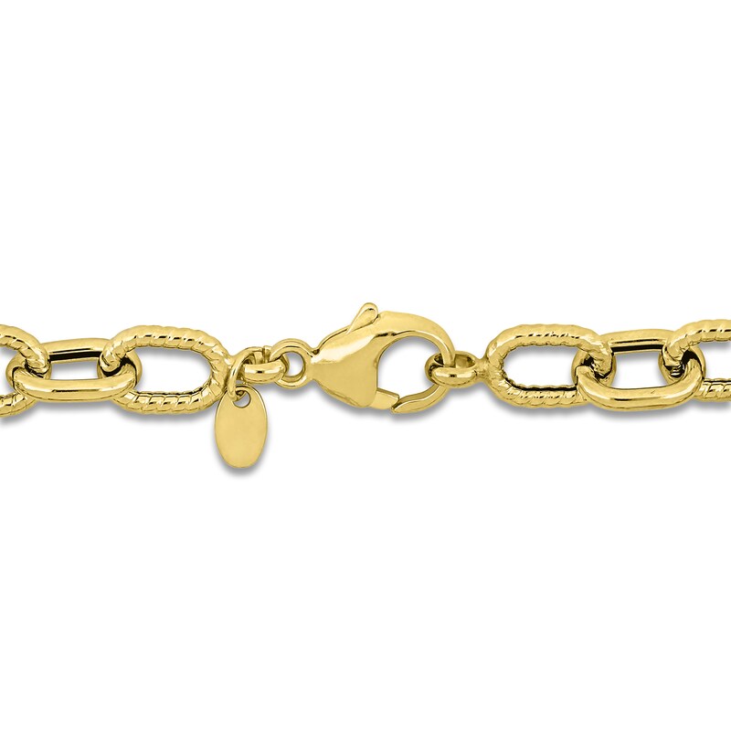 Main Image 2 of Textured Link Bracelet 14K Yellow Gold 8&quot;