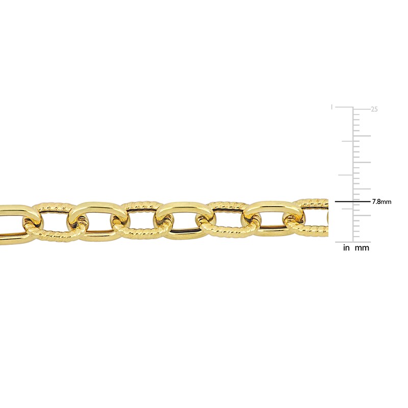 Main Image 3 of Textured Link Bracelet 14K Yellow Gold 8&quot;