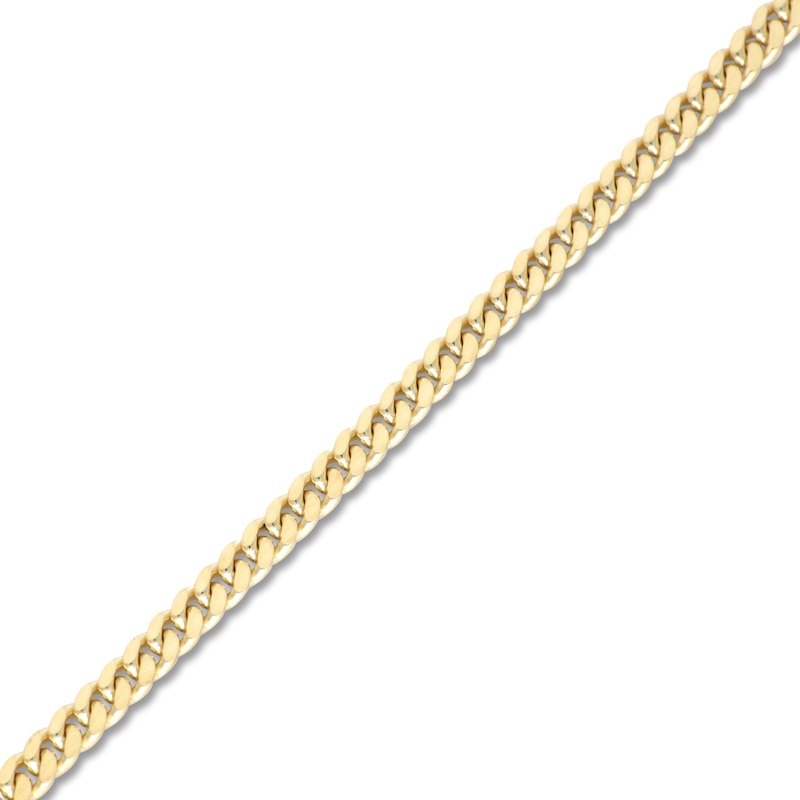 High-Polish Solid Curb Link Chain Necklace 18K Yellow Gold 20" 4.95mm