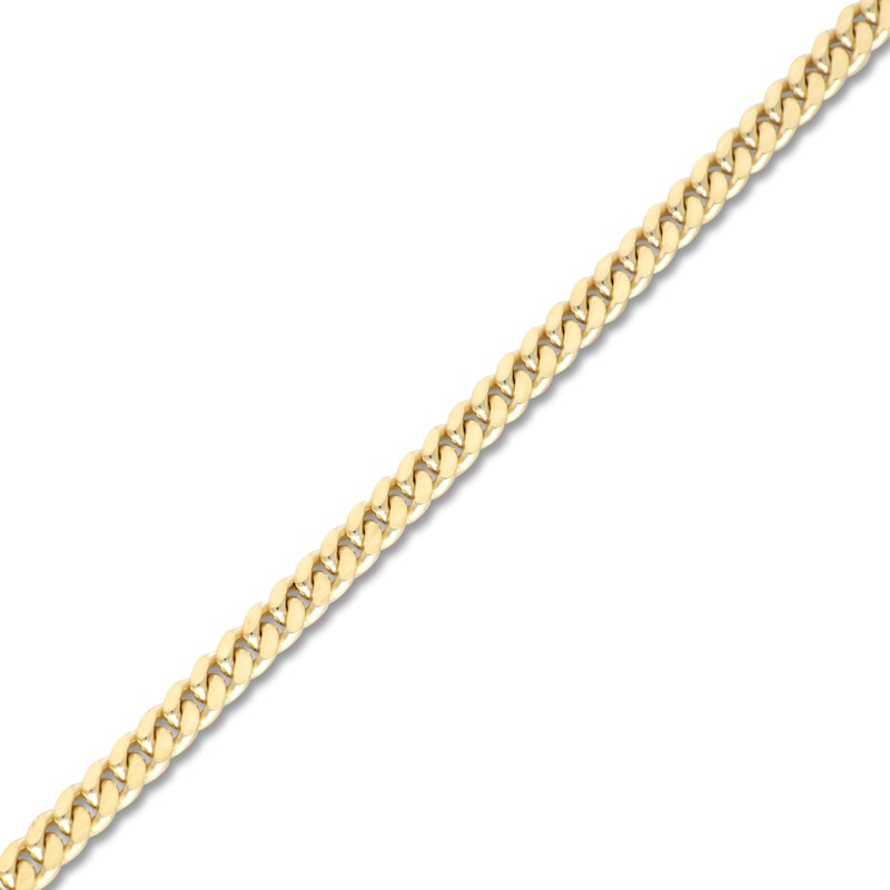 Main Image 2 of High-Polish Solid Curb Link Chain Necklace 18K Yellow Gold 20" 4.95mm