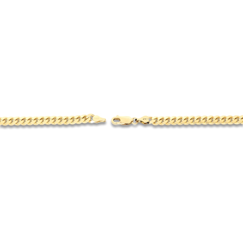 Main Image 3 of High-Polish Solid Curb Link Chain Necklace 18K Yellow Gold 20" 4.95mm