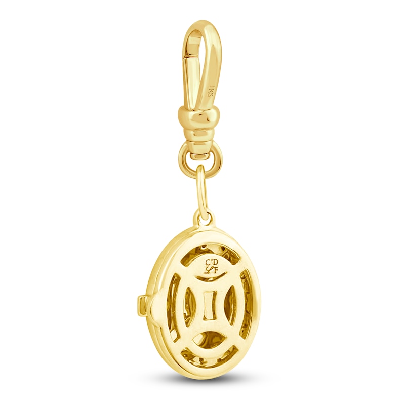 Main Image 2 of Charm'd by Lulu Frost 10K Yellow Gold 1/10 ct tw Diamond Abundance Locket Charm