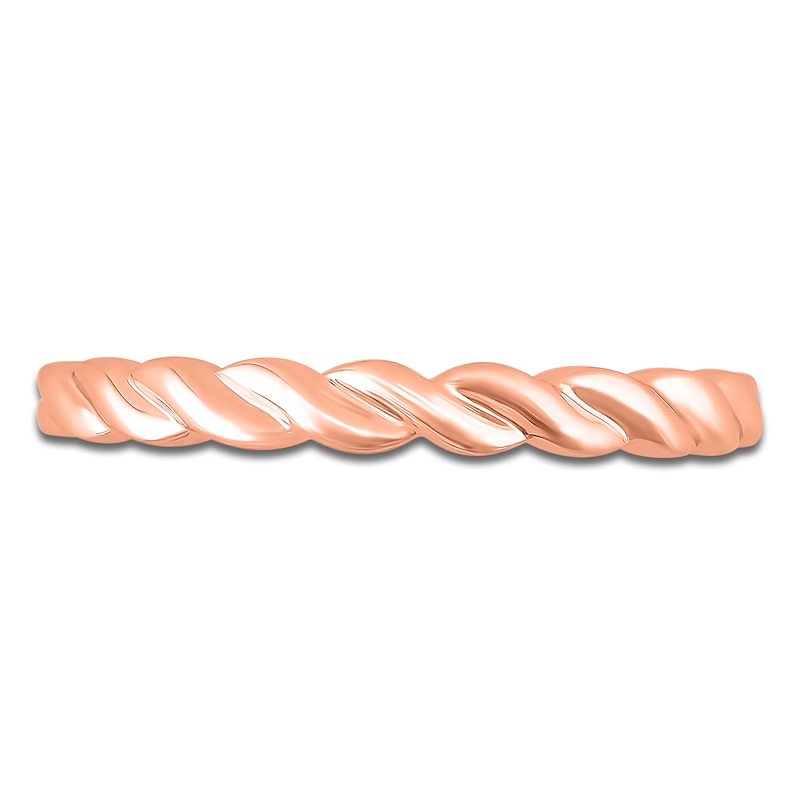 Main Image 3 of High-Polish Braided Wedding Band 14K Rose Gold 2.70mm