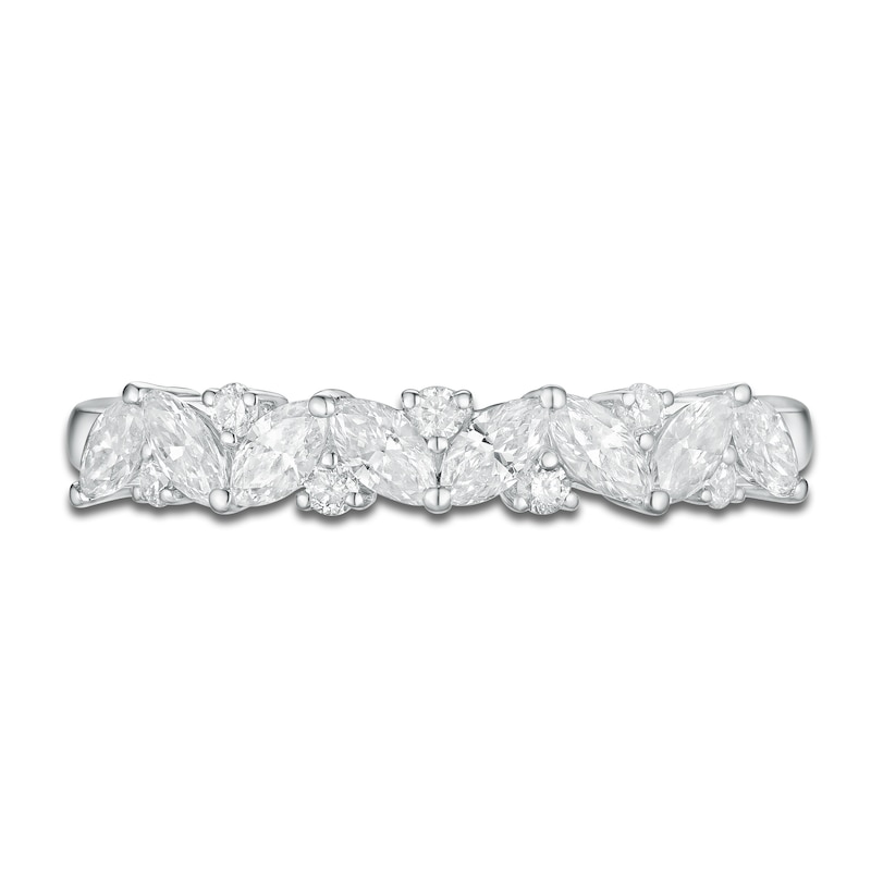 Main Image 3 of Marquise & Round-Cut Diamond Anniversary Band 5/8 ct tw 14K White Gold