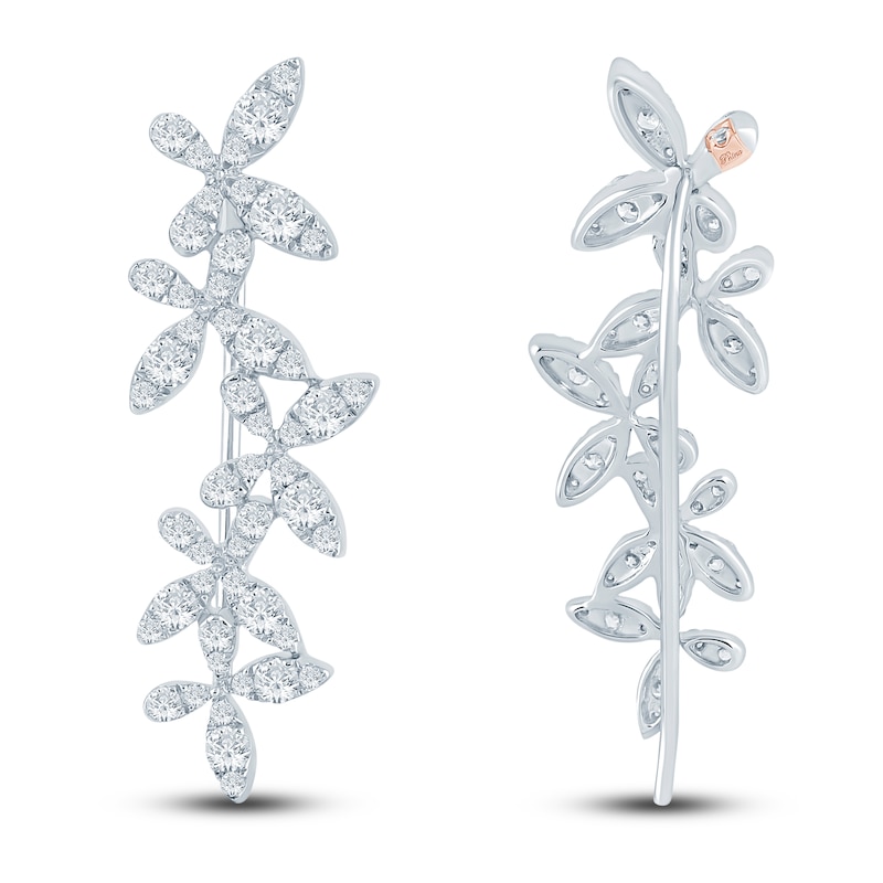 Main Image 3 of Pnina Tornai Diamond Climber Earrings 1 ct tw Round 14K White Gold