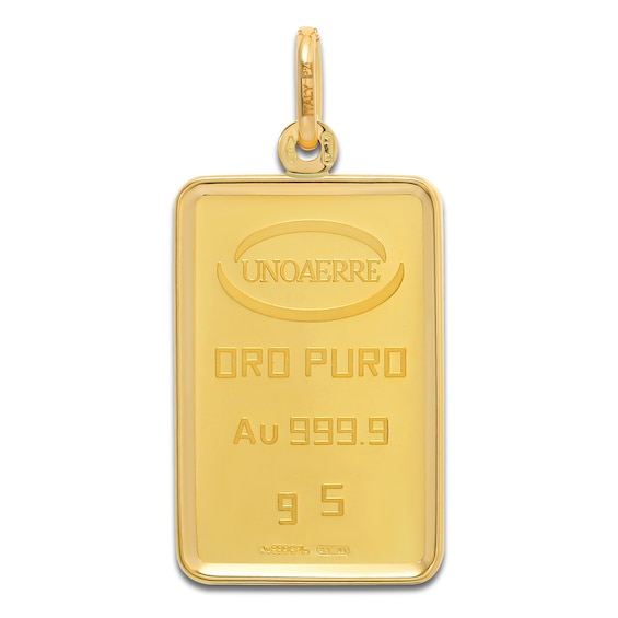 Rectangular 5g Ingot Charm 24K/18K Yellow Gold