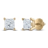 Thumbnail Image 2 of Certified Princess-Cut Diamond Solitaire Stud Earrings 3/4 ct tw 14K Yellow Gold (I/I1)