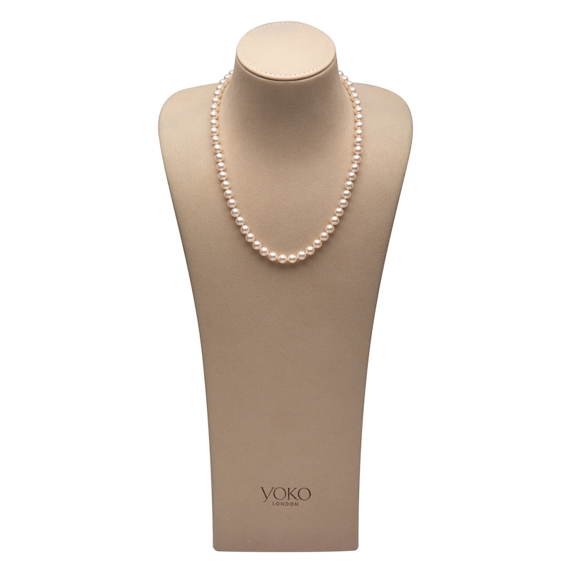 Main Image 3 of Yoko London Akoya Cultured Pearl Strand Necklace 18K White Gold 18"