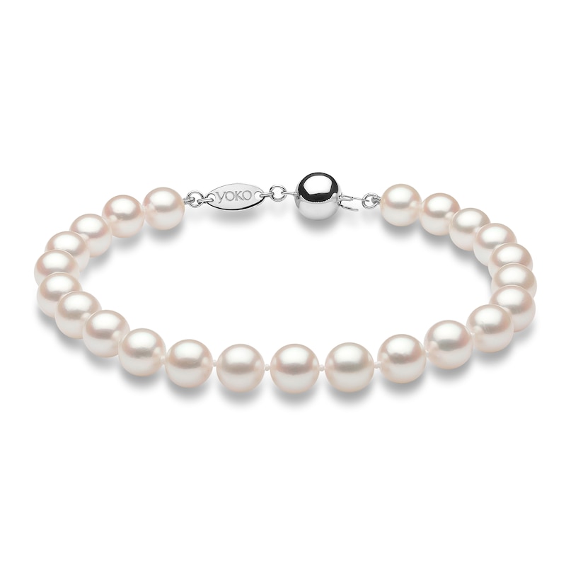 Main Image 1 of Yoko London Akoya Cultured Pearl Strand Bracelet 18K White Gold 7.5"