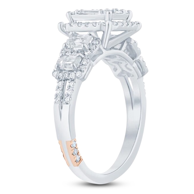 Main Image 2 of Pnina Tornai Diamond Baguette, Round & Emerald-Cut Multi-Stone Engagement Ring 1-3/8 ct tw 14K White Gold