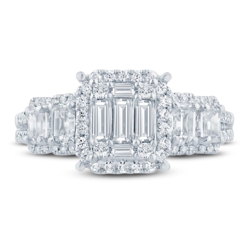 Main Image 3 of Pnina Tornai Diamond Baguette, Round & Emerald-Cut Multi-Stone Engagement Ring 1-3/8 ct tw 14K White Gold