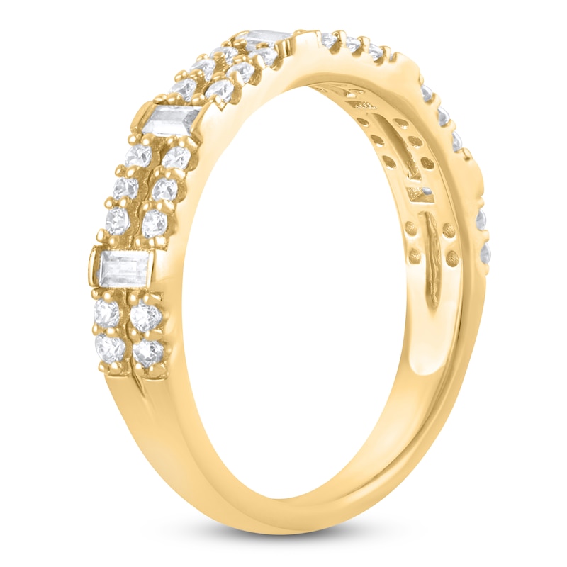 Diamond Two-Row Fashion Ring 1/2 ct tw 10K Yellow Gold